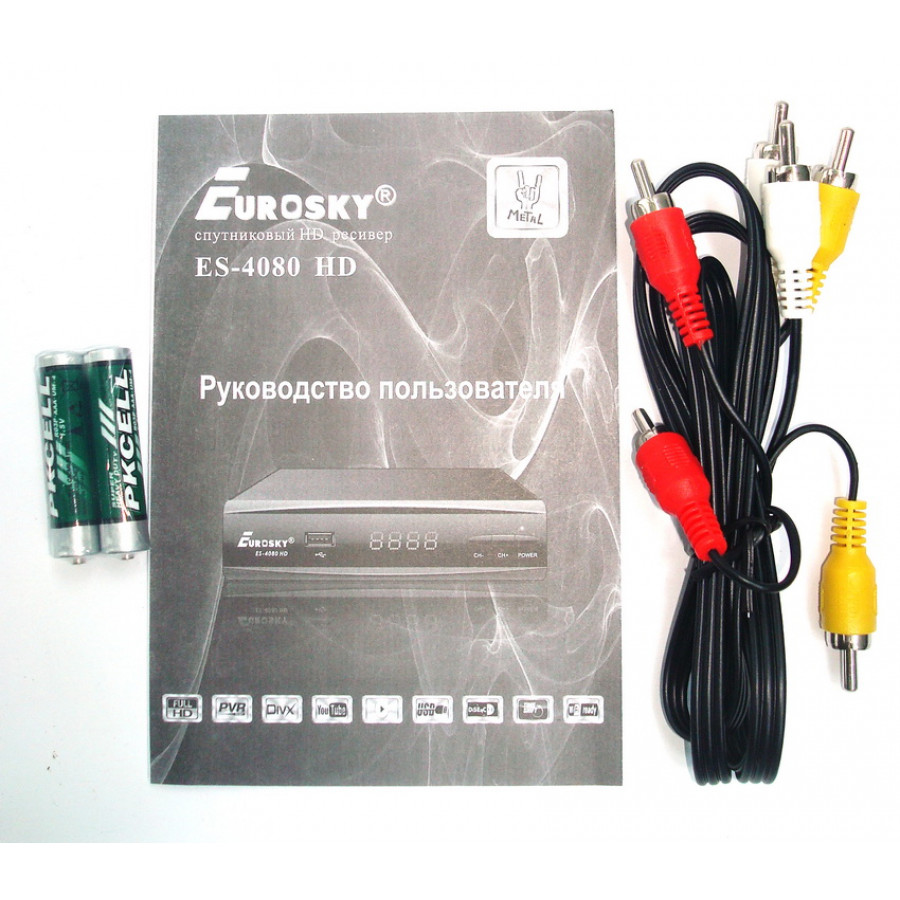 Купить Спутниковый ресивер тюнер Eurosky ES-4080 HD +Прошивка + шаринг ...